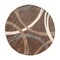 World Rug Gallery Modern Wavy Circles Design 6'6'' Round Brown 377BROWN6RND - alternate 2